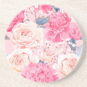 Flower pattern coaster