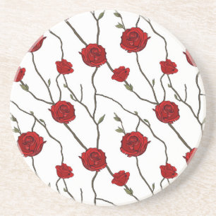 Flower pattern coaster