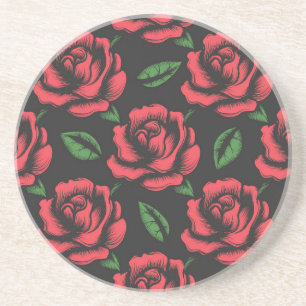 Flower pattern coaster