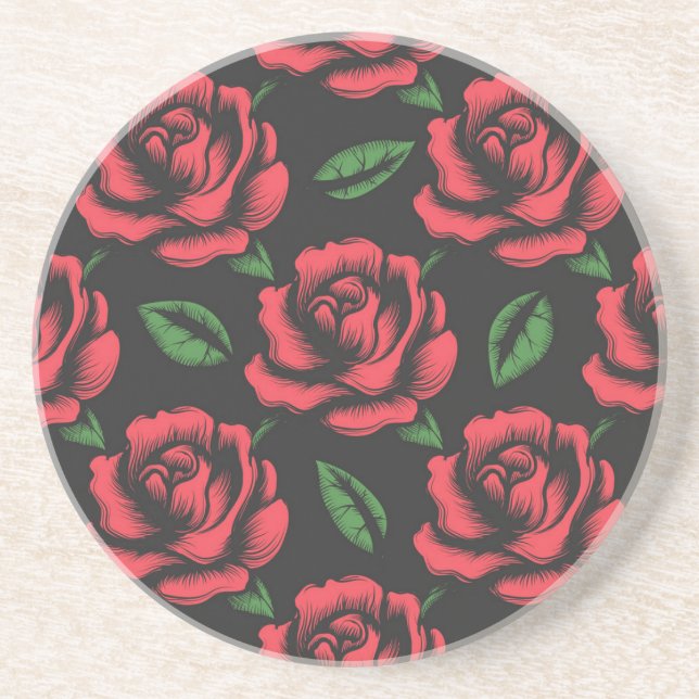 Flower pattern coaster (Front)