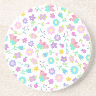 Flower pattern coaster