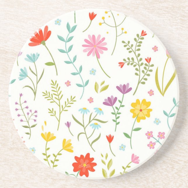 Flower pattern coaster (Front)