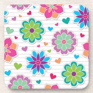 Flower pattern coaster