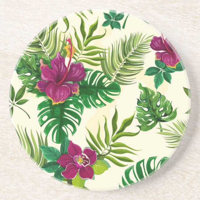 Flower pattern coaster (Front)