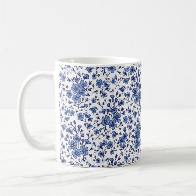 Flower pattern coffee mug (Left)