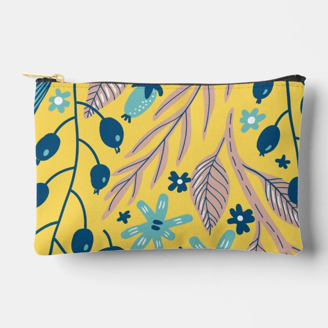 Flower pattern colorful shining beauty   accessory pouch (Front)