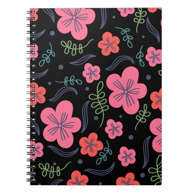  Flower pattern colourful beautiful  Notebook (Front)