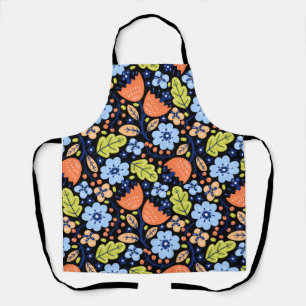 Flower pattern colourful shining  apron