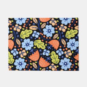 Flower pattern colourful shining  doormat