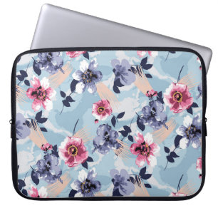 flower pattern design textile illustrationart,back laptop sleeve