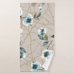 flower pattern design textile illustrationart,patt bath towel