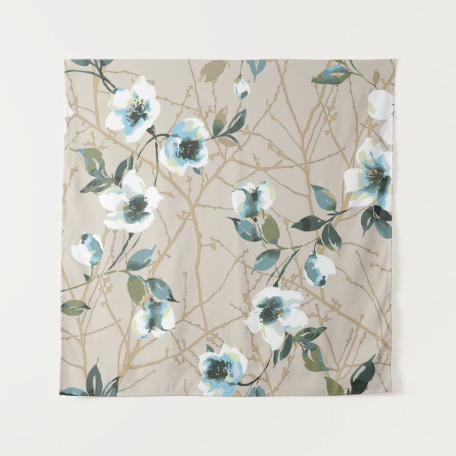 flower pattern design textile illustrationart,patt tapestry (Front)