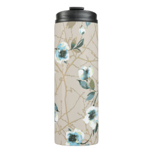 flower pattern design textile illustrationart,patt thermal tumbler