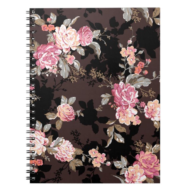 flower pattern design textile illustrationpattern, notebook (Front)