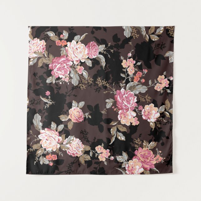flower pattern design textile illustrationpattern, tapestry (Front)