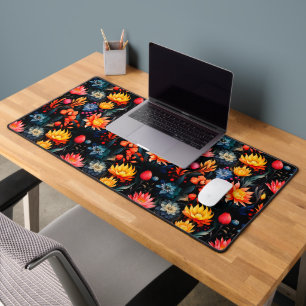 Flower Pattern Desk Mat