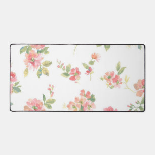 Flower pattern desk mat