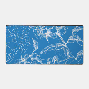 Flower pattern desk mat