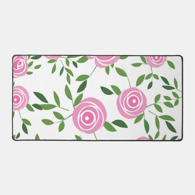 Flower pattern desk mat (Front)