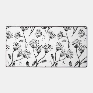 Flower pattern desk mat
