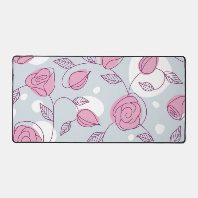 Flower pattern desk mat (Front)