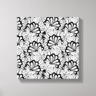 Flower Pattern Doodle 6 Canvas Print