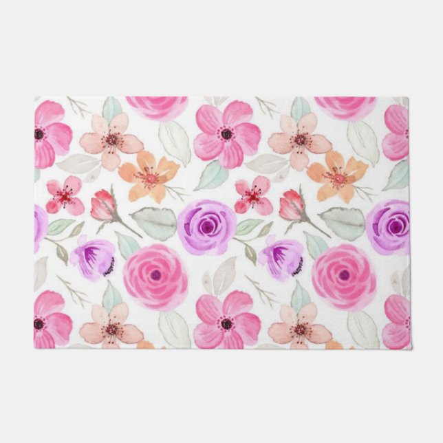 Flower pattern doormat (Front)