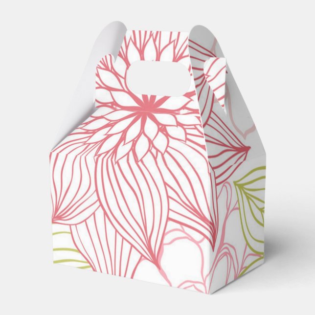 Flower pattern favour box (Front Side)
