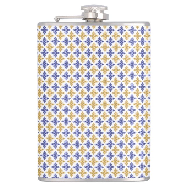 Flower Pattern Hip Flask (Front)
