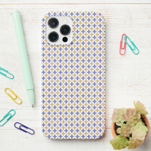 Flower Pattern iPhone Case (On Desk)