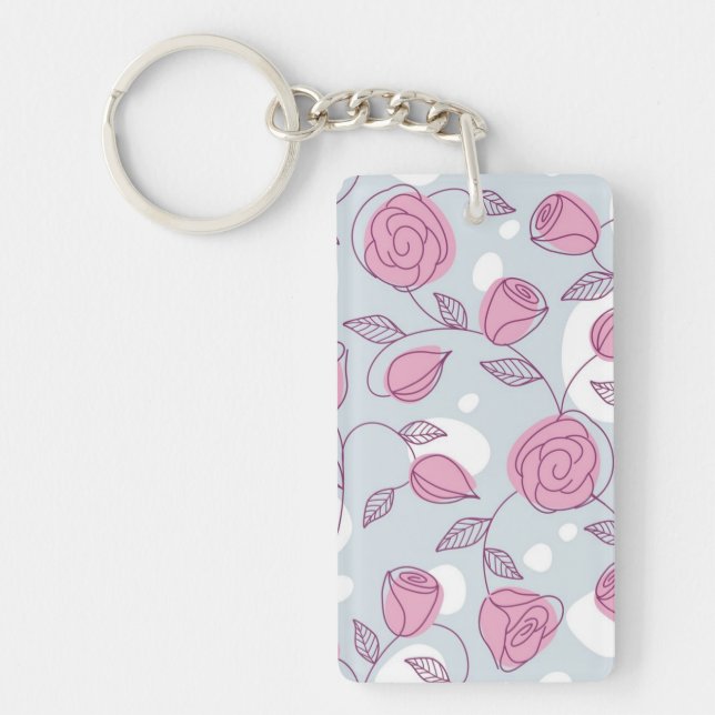 Flower pattern key ring (Front)