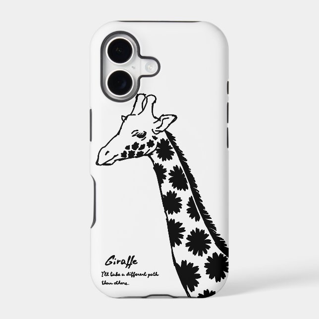[Flower Pattern Kirin (Black)] A giraffe with flor (Back)