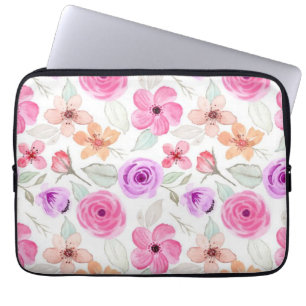 Flower pattern laptop sleeve