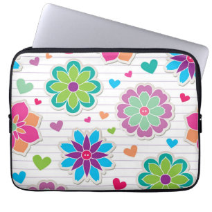 Flower pattern laptop sleeve