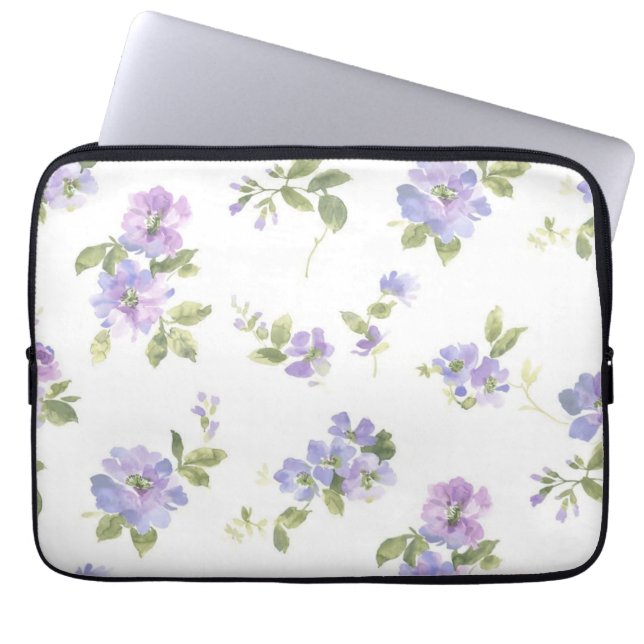 Flower pattern laptop sleeve (Front)