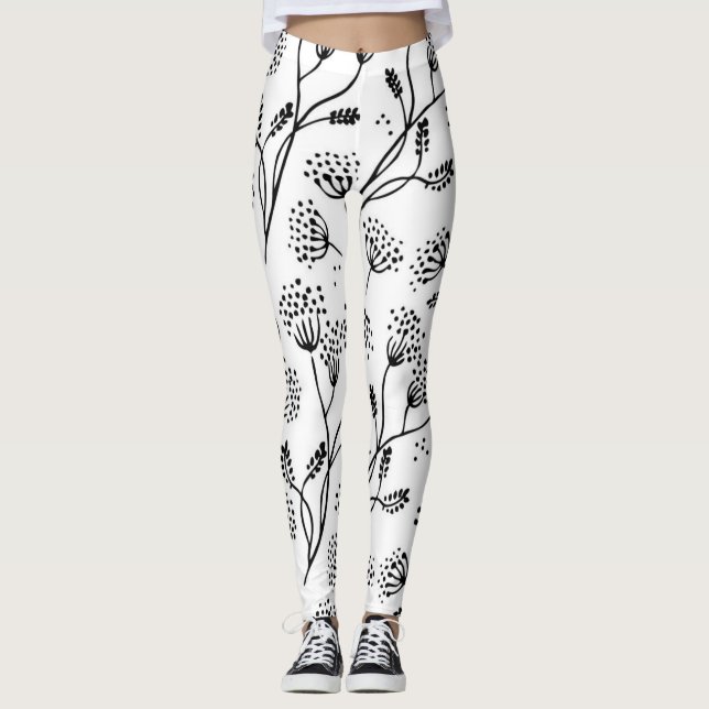 Flower pattern leggings (Front)