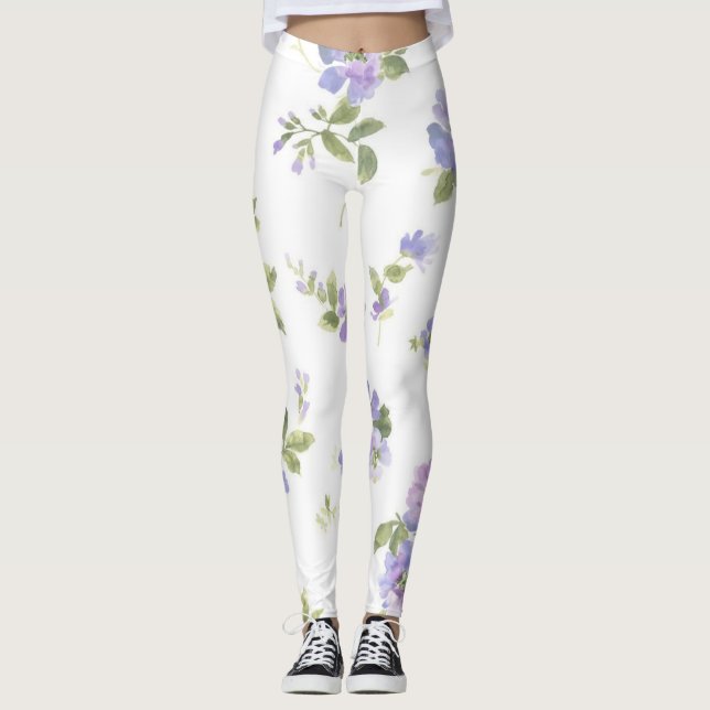 Flower pattern leggings (Front)