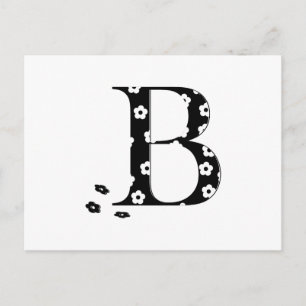Flower Pattern Letter B Postcard
