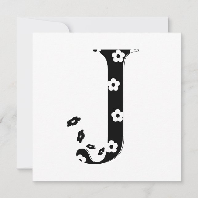 Flower Pattern Letter J (Front)