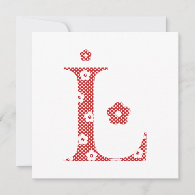 Flower Pattern Letter L(red) (Front)