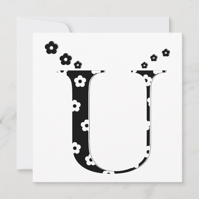 Flower Pattern Letter U (Front)