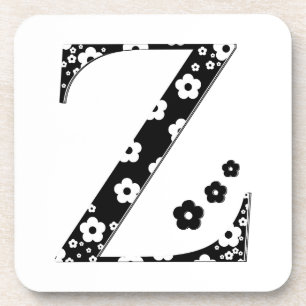 Flower Pattern Letter Z Coaster