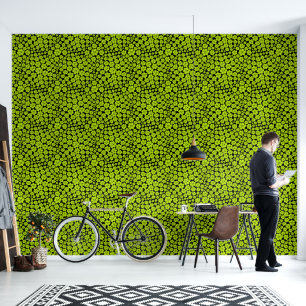 Flower Pattern - Lime Green Wallpaper