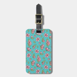 Flower pattern luggage tag