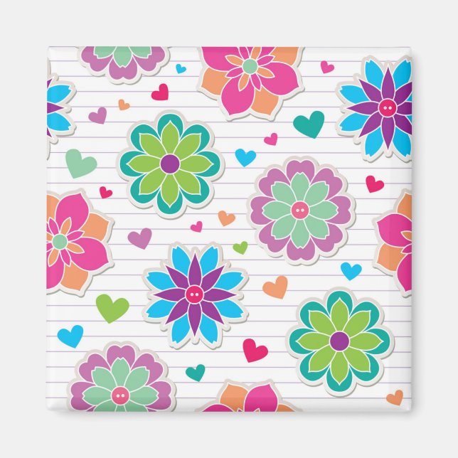 Flower pattern magnet (Front)