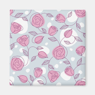 Flower pattern magnet