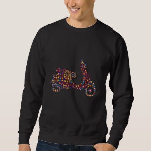 Flower Pattern Motor-Scooter Motorcycle Sweatshirt