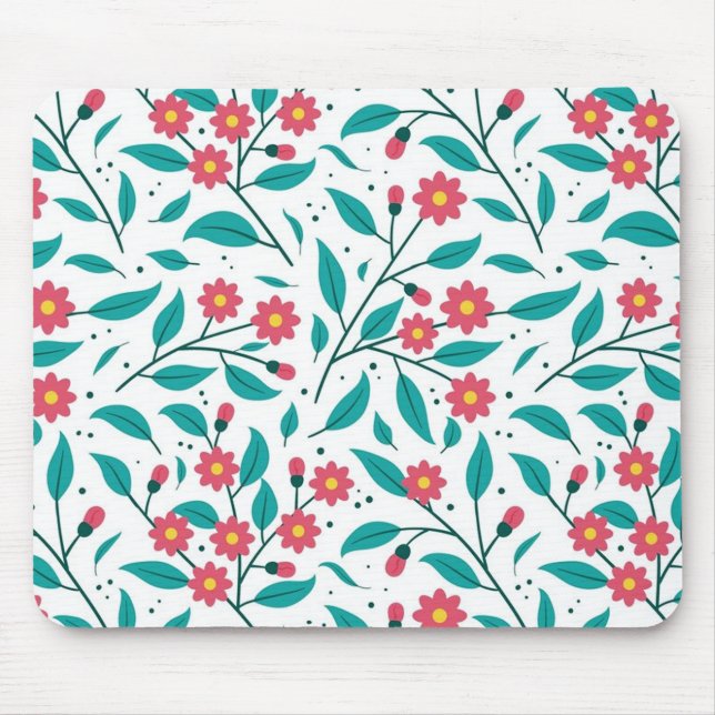 Flower pattern mouse mat (Front)