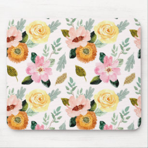 flower pattern mouse mat