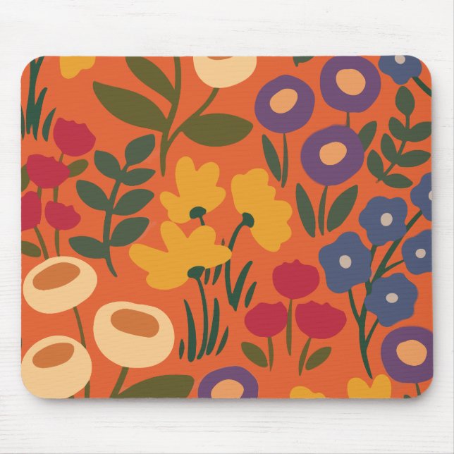 Flower pattern mouse mat (Front)